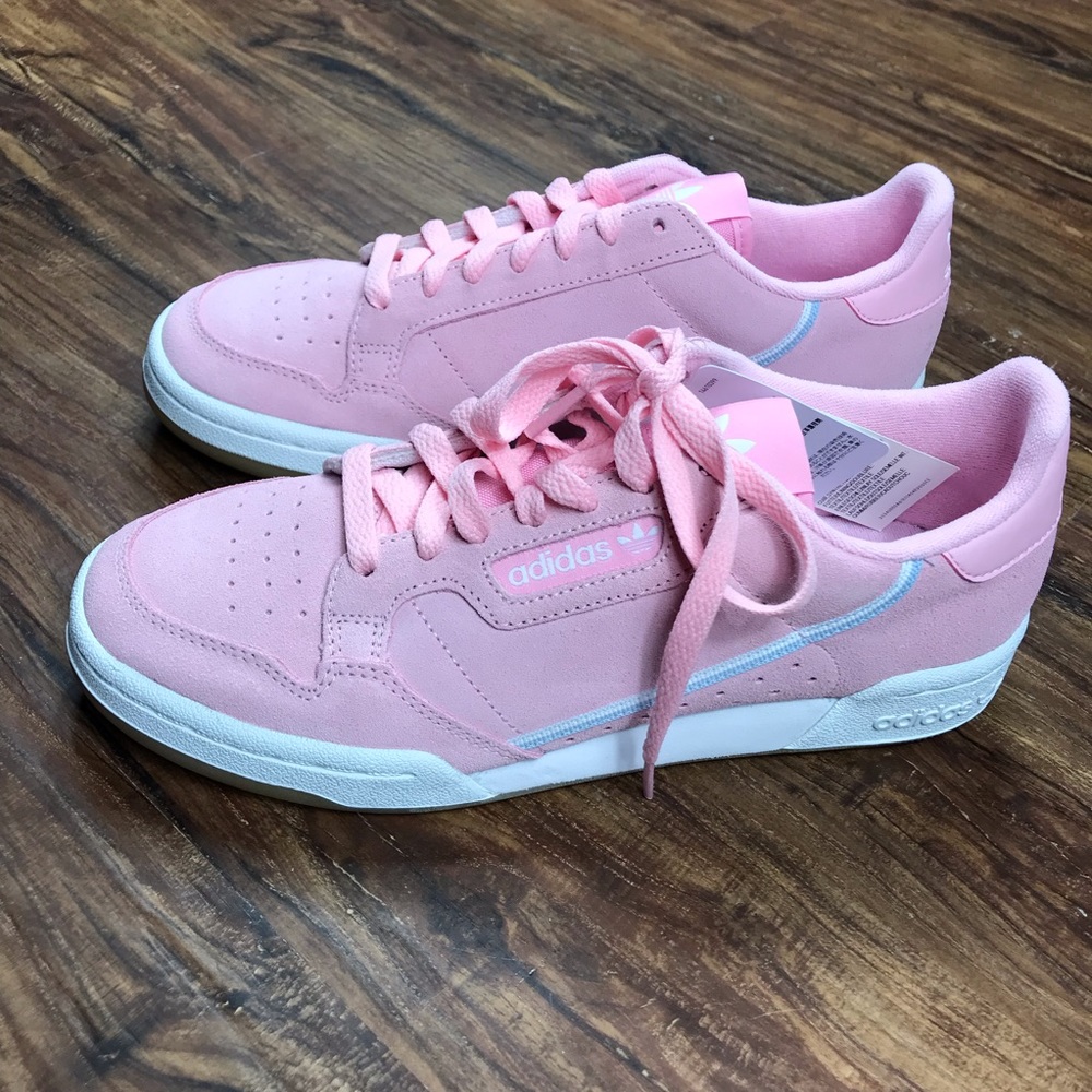 New Adidas Pink And Blue Sneakers